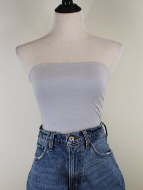 Brandy Melville Strapless Tube Top Stretch Knit Bandeau Basic Fitted Summer